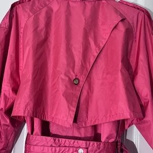 London Town Limit PinkBelted Button Pockets Trench Coat Women Size 10P